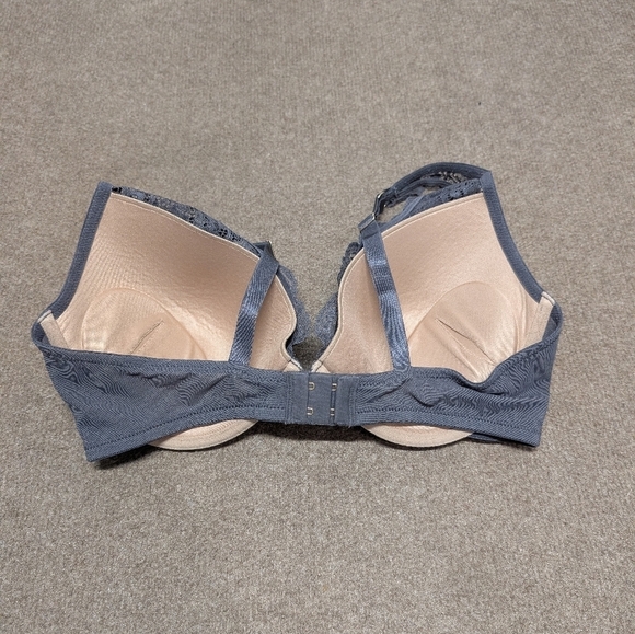 THIRDLOVE (36E) Lace Contour Plunge Wired Bra Azure Color - Picture 5 of 10
